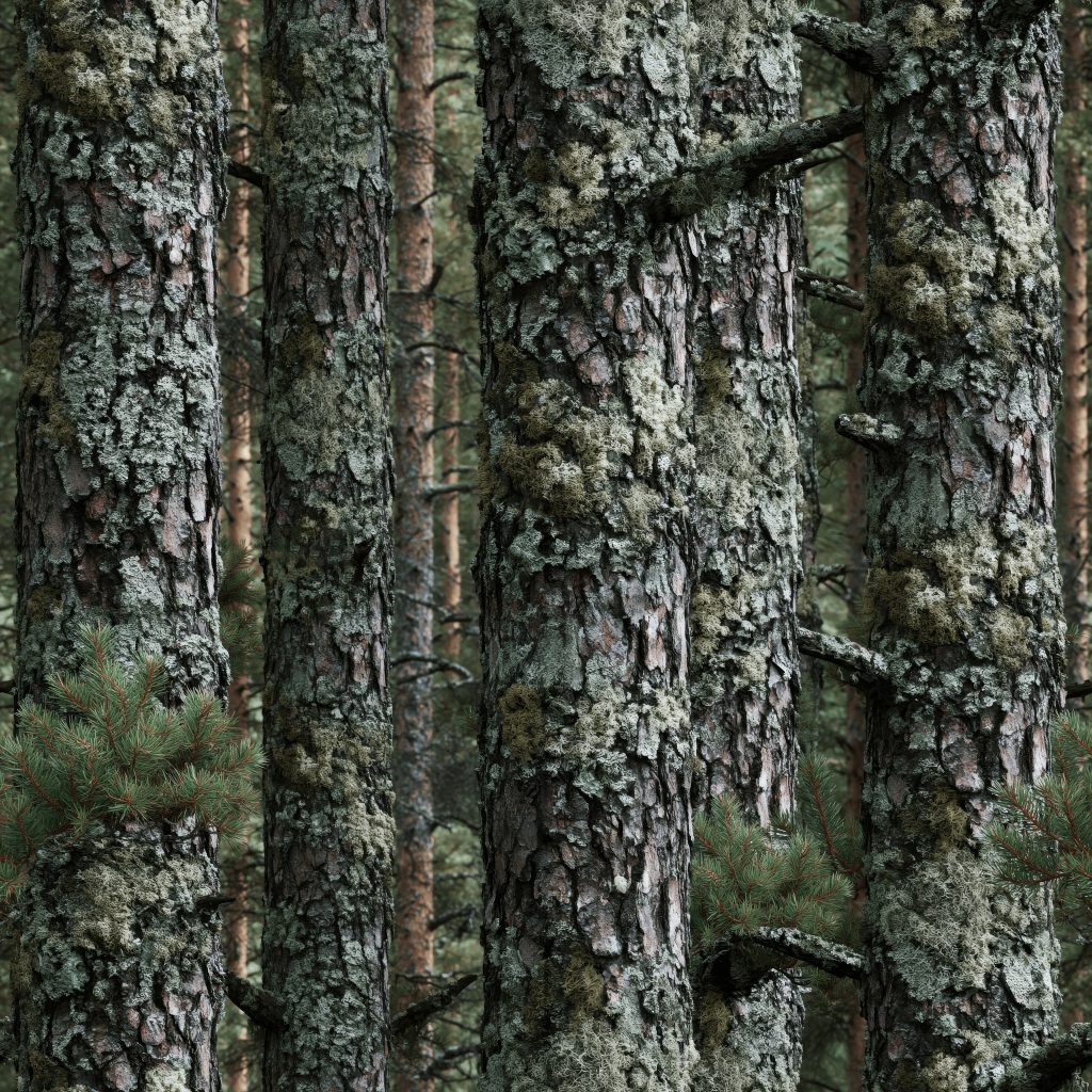Pine Forest Grey Camouflage Fabric