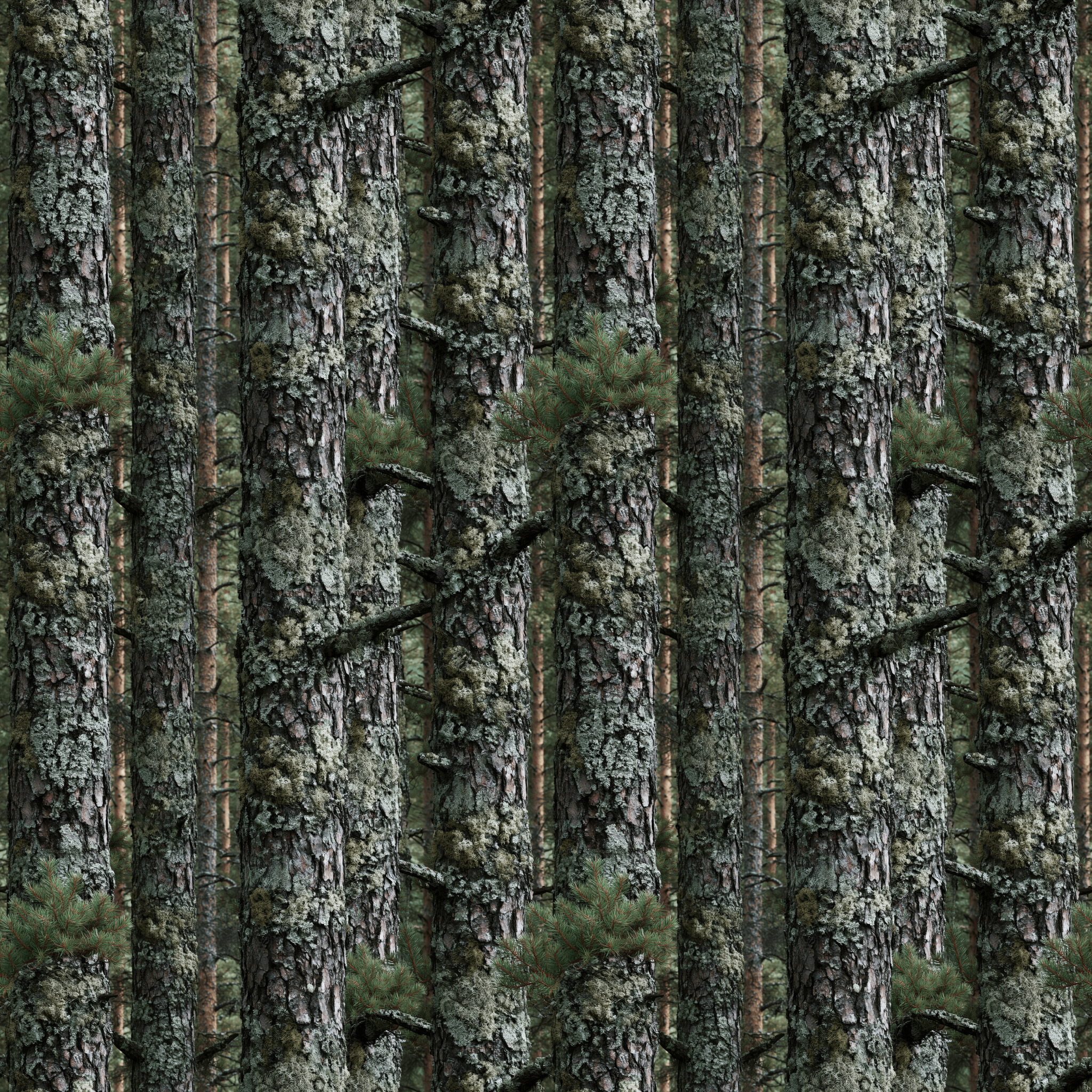 Pine Forest Grey Camouflage Fabric - Image 2