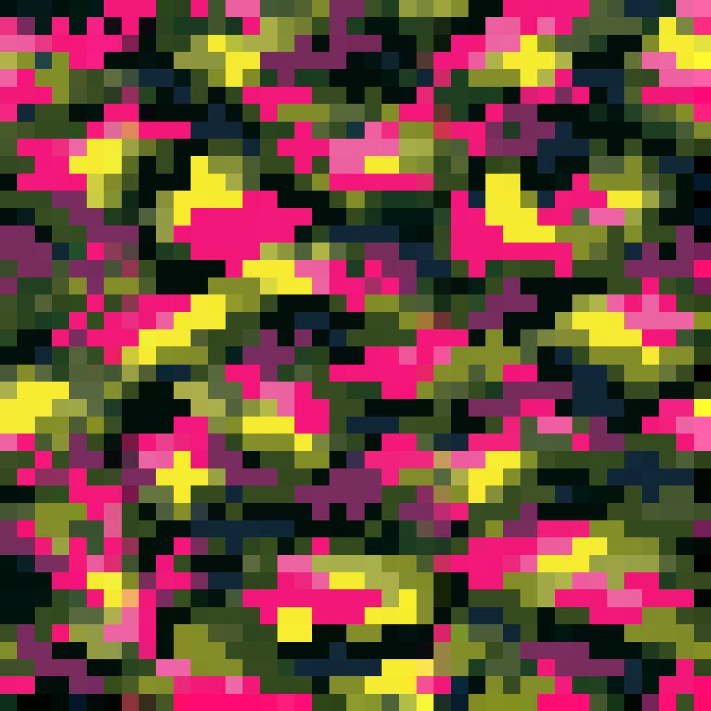 Pixel Neon Toxic Camouflage Fabric