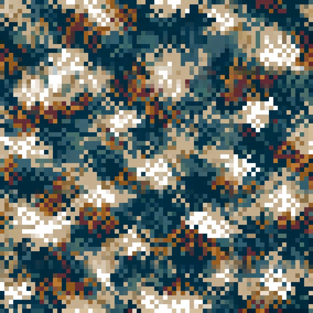 Pixel Seaside Camouflage Fabric
