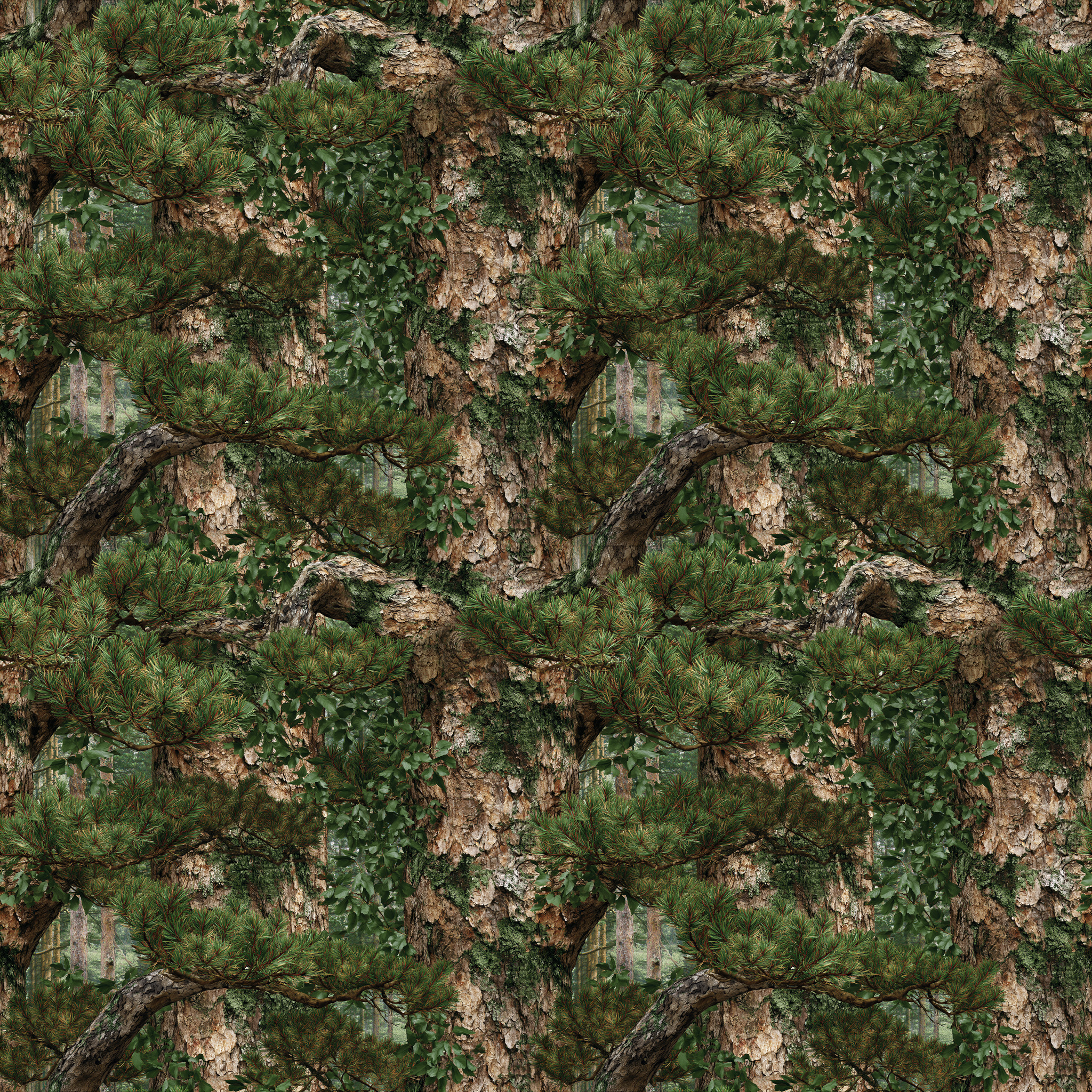 Scandi Pine Woodland Camouflage Fabric - Image 2