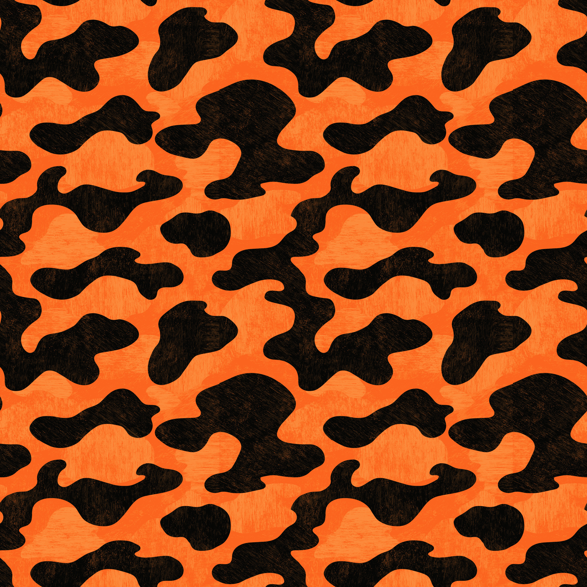 Scuffed Orange Camouflage Fabric - Image 2