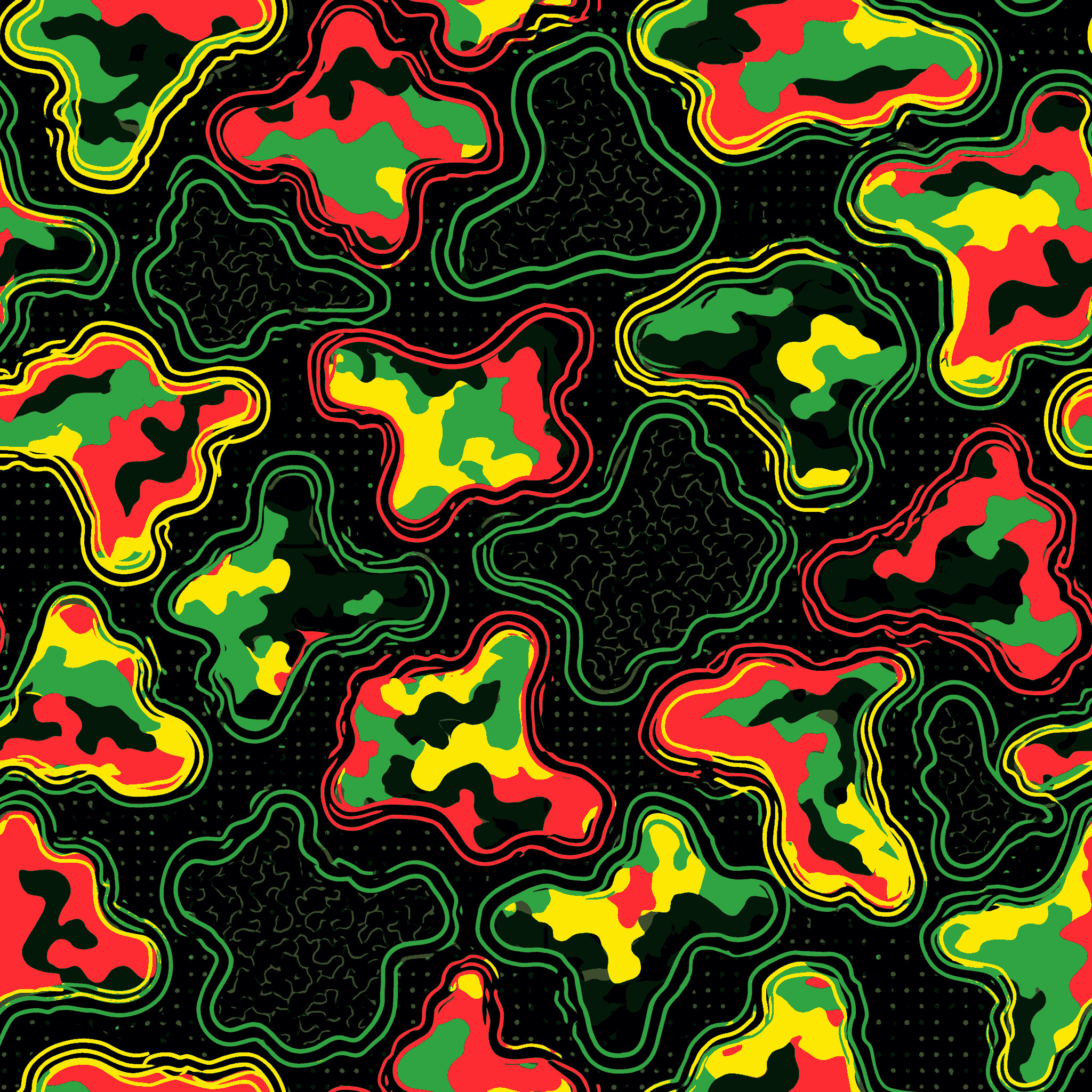 Southern Cross Urban Neon Camouflage Fabric