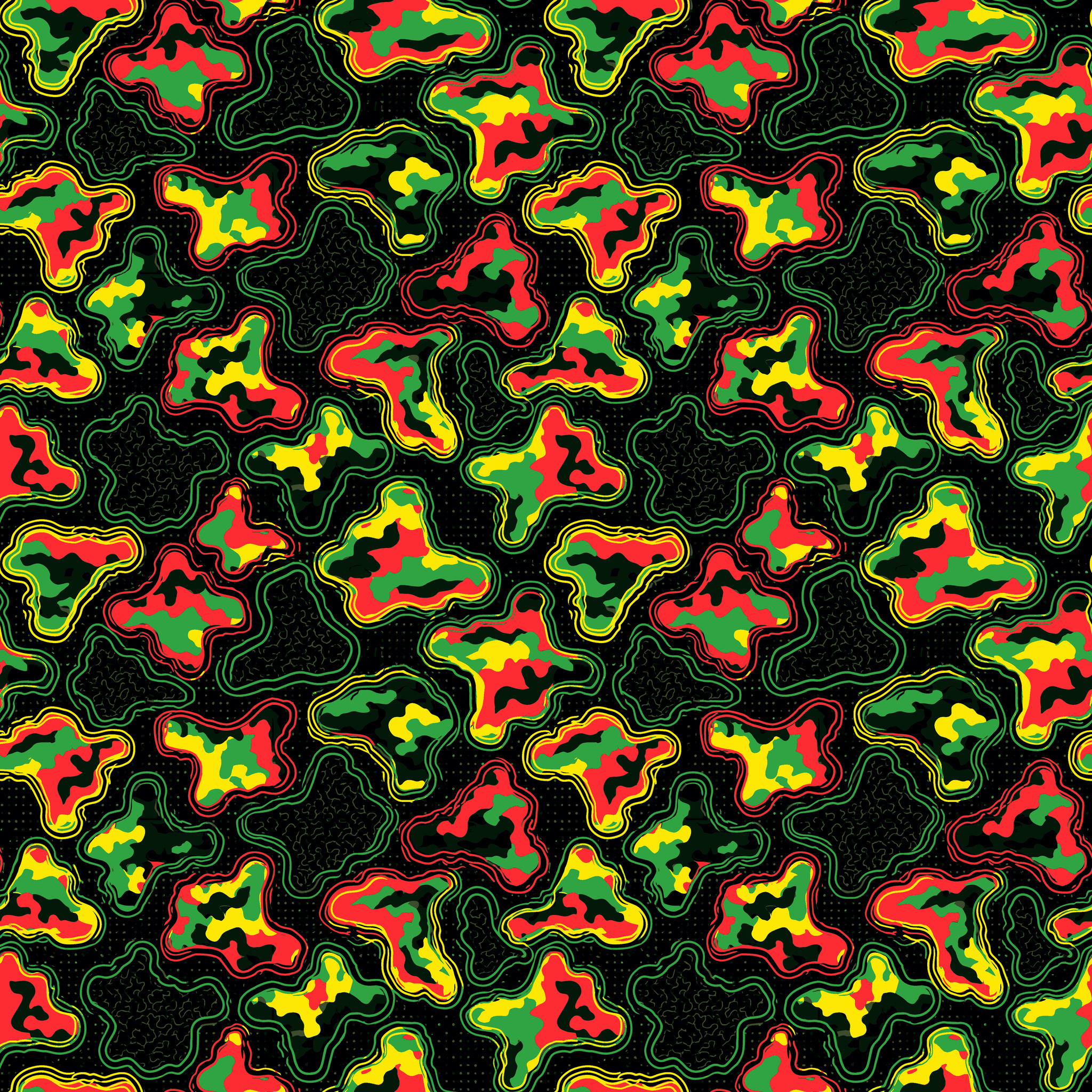 Southern Cross Urban Neon Camouflage Fabric - Image 2