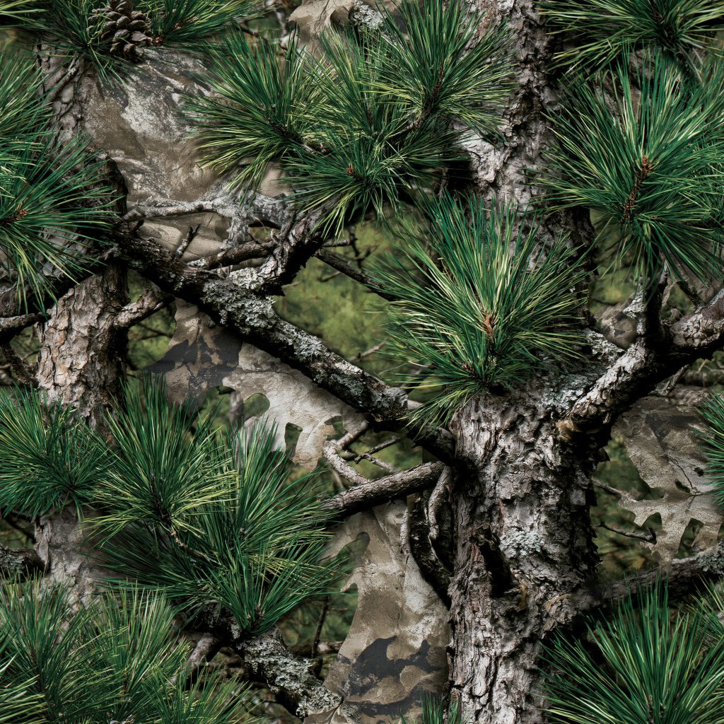 Summer Pine Leaves Camouflage Fabric