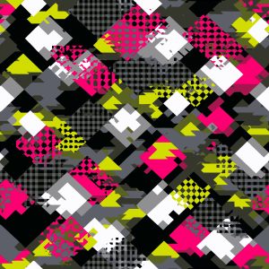 Super Sports Neon Modern Camouflage Fabric