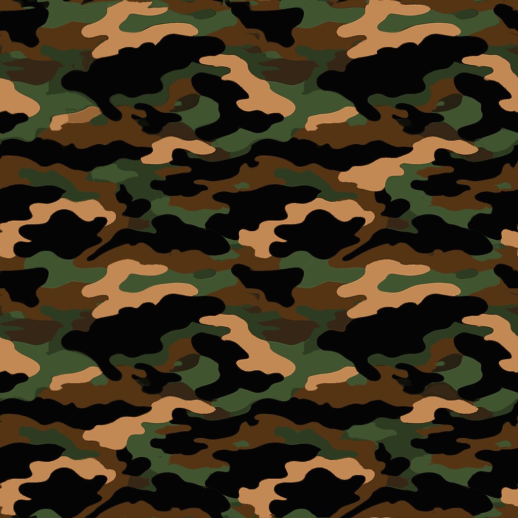 Traditional Organic Dark Camouflage Fabric