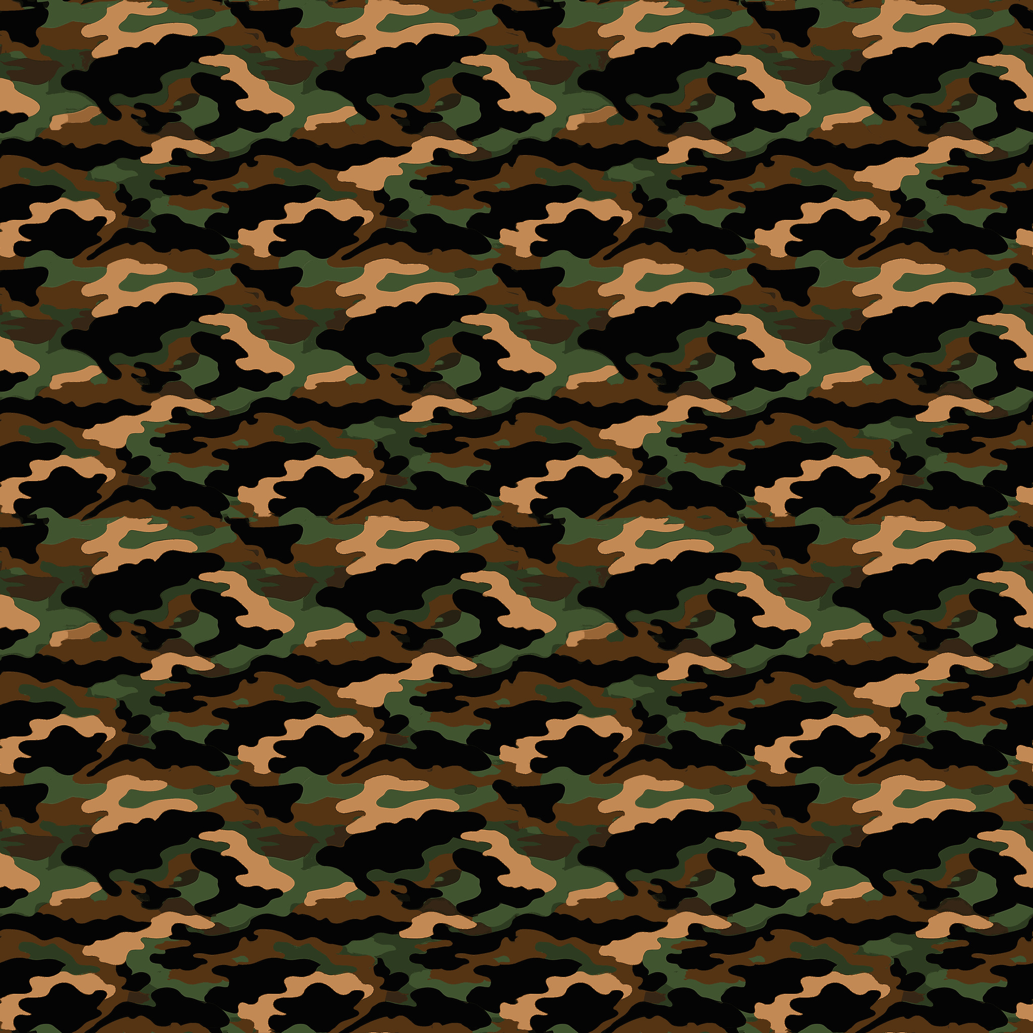 Traditional Organic Dark Camouflage Fabric - Image 2