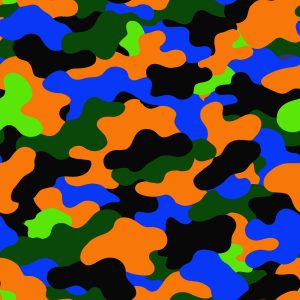 Urban Neon Blue Shades Camouflage Fabric