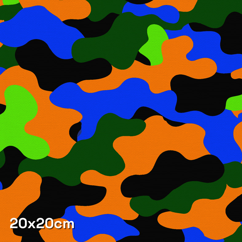Urban Neon Blue Shades Camouflage Fabric - Image 3