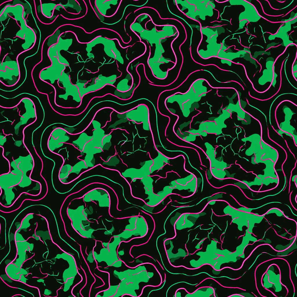 Urban Neon Cellular Light Camouflage Fabric