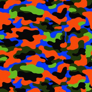 Urban Neon Orange Shades Camouflage Fabric