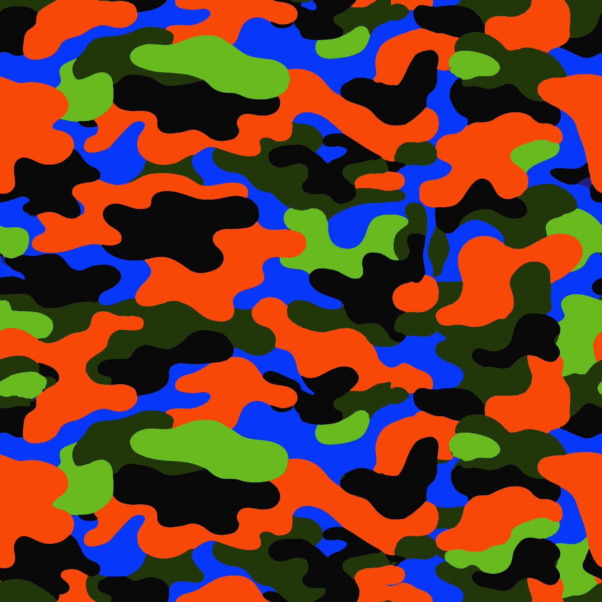Urban Neon Orange Shades Camouflage Fabric
