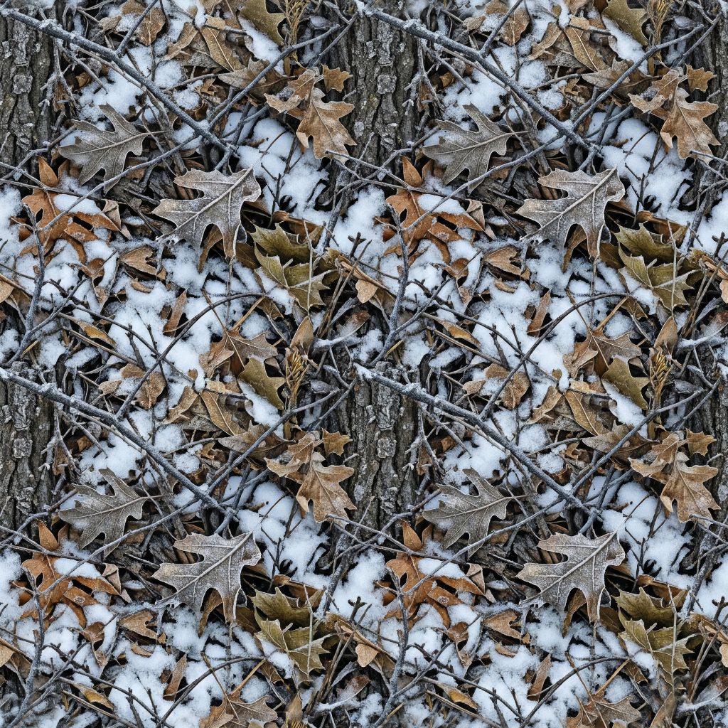 Winter Oak Foliage Camouflage Fabric