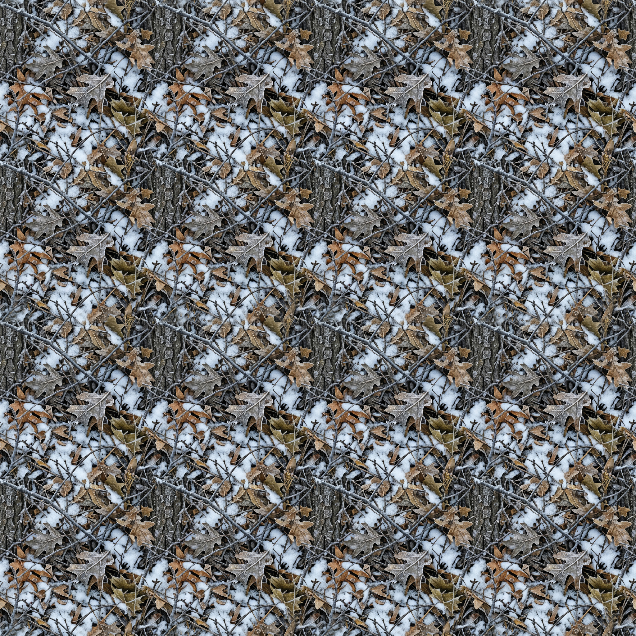 Winter Oak Foliage Camouflage Fabric - Image 2